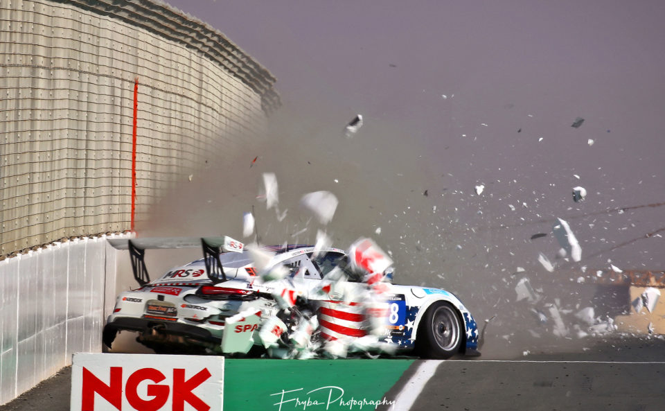 24h Dubai 2016 Porsche crash
