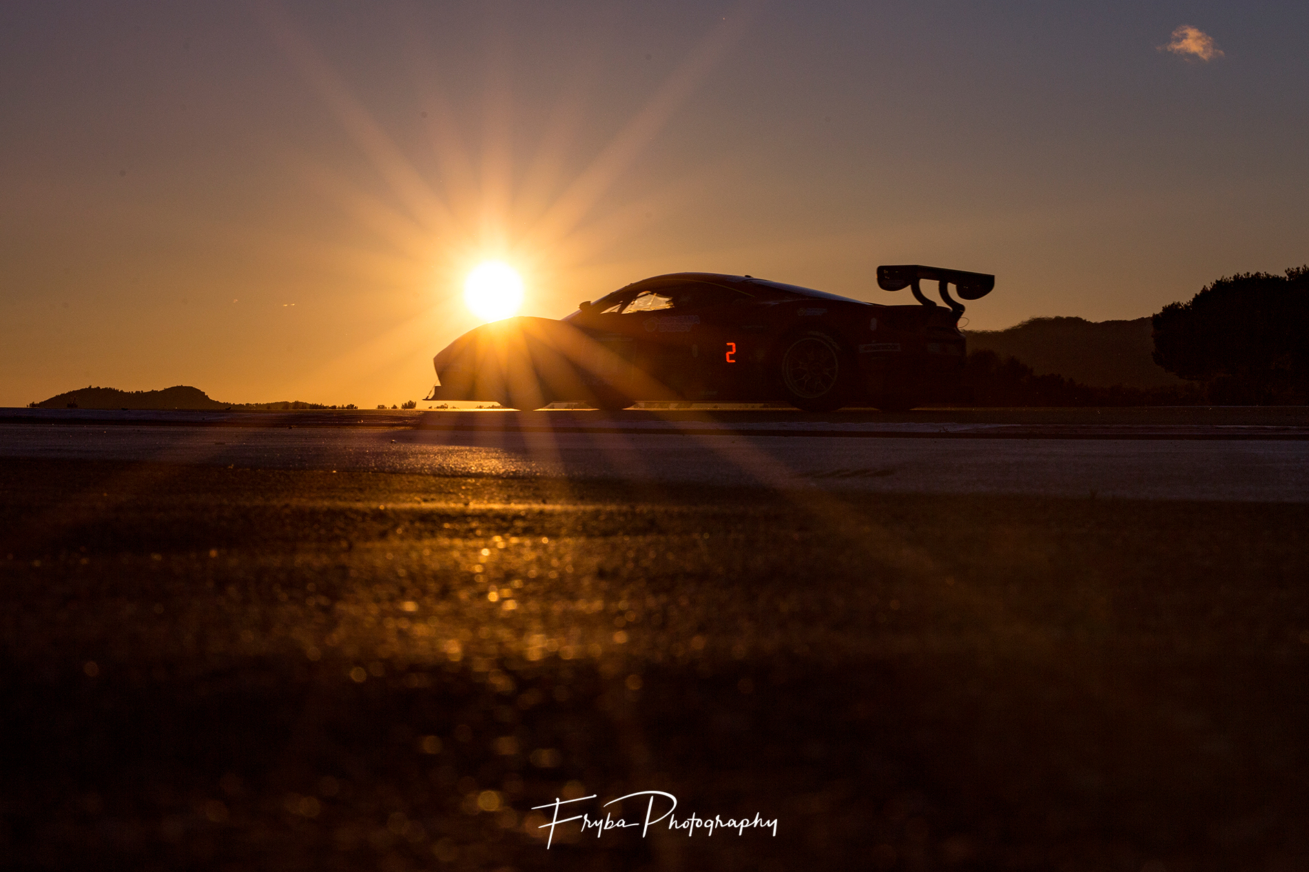 24h Paul Ricard 2017 sunset Ferrari